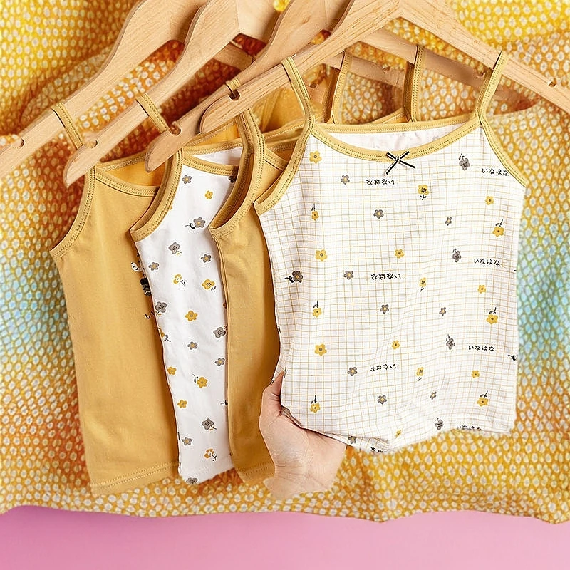 女童吊带背心纯棉儿童宝宝无袖上衣夏季薄款外穿儿童吊带小背心