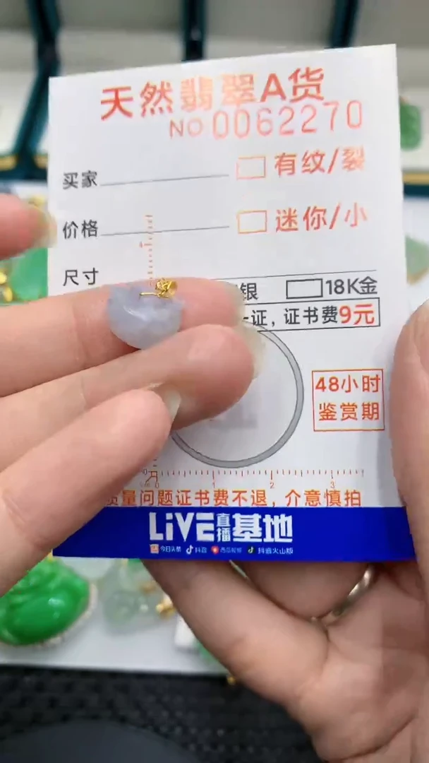【闪购商品】翡翠颈饰18K金镶嵌            8