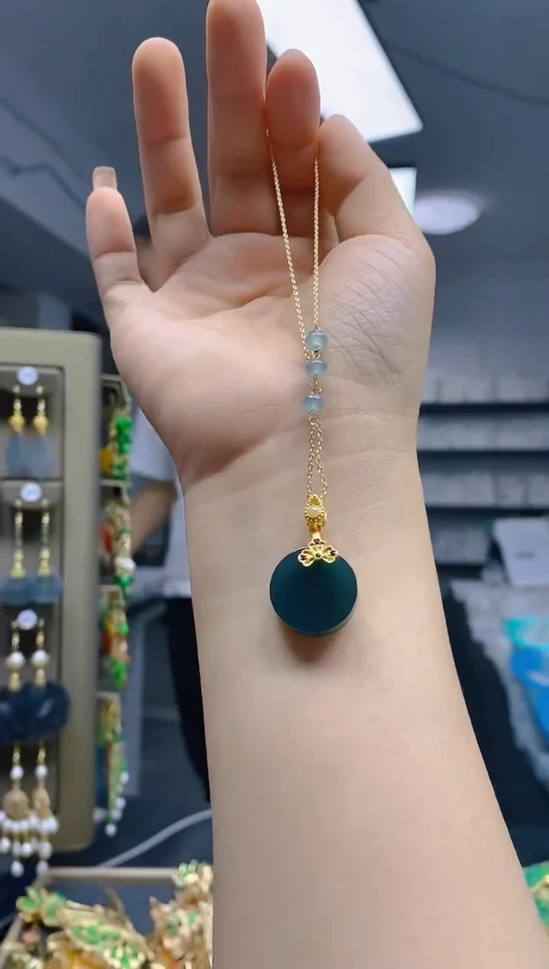 【闪购商品】翡翠耳饰合金313翡翠锁骨链