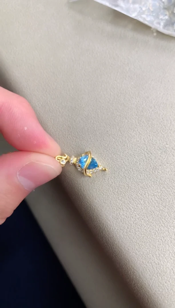 【闪购商品】托帕石吊坠(不含链)银S925镶嵌吊坠