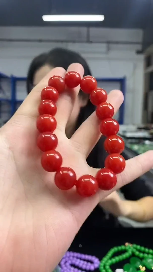 未镶嵌手串南红玛瑙多样性发其一颜色微差