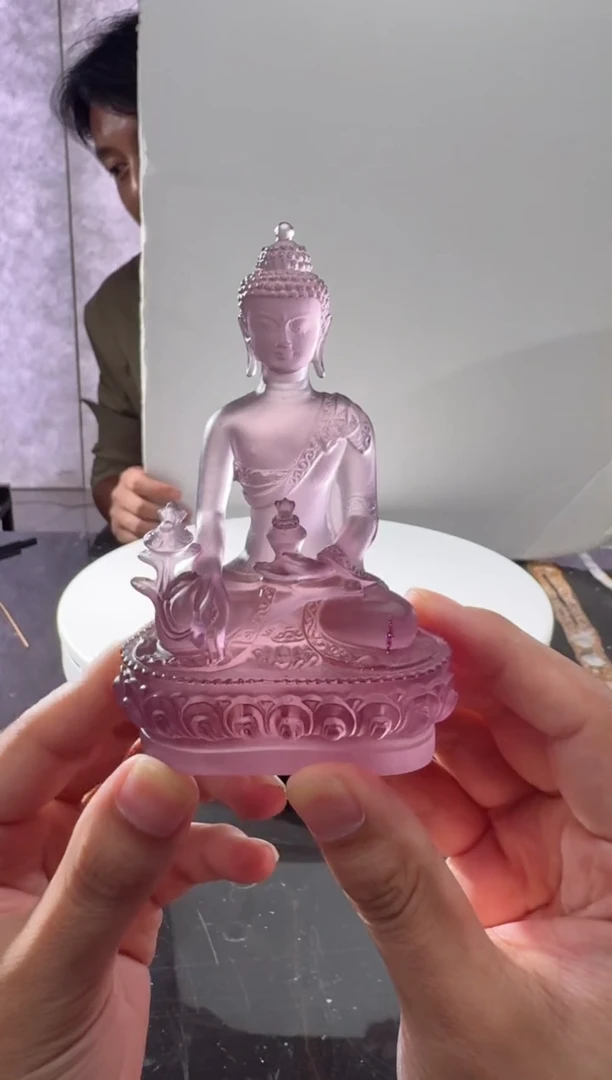 摆件紫色药师佛摆件