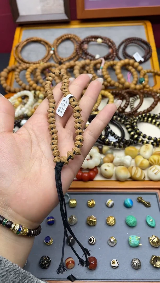 手串柏香籽/百香籽百香籽双孔灵蛇素圈手持