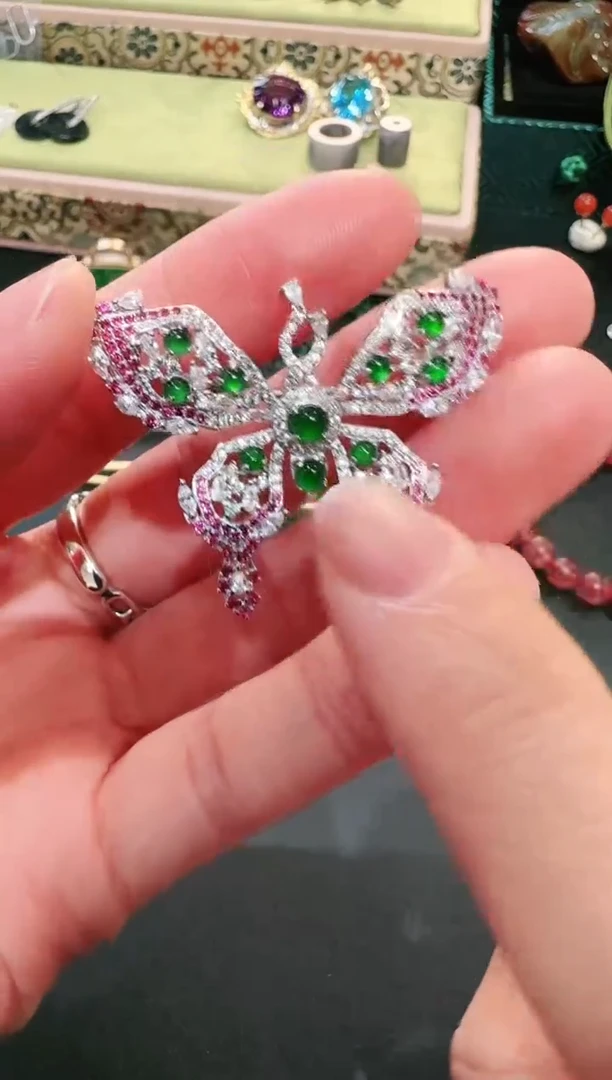 【闪购商品】翡翠颈饰银S925镶嵌吊坠