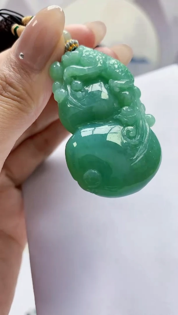 定制翡翠未镶嵌5060MM-毛货挂件72