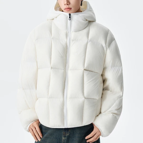 亦声《90绒》《131-161克》情侣羽绒运动短款时尚休闲连帽加厚JS5717