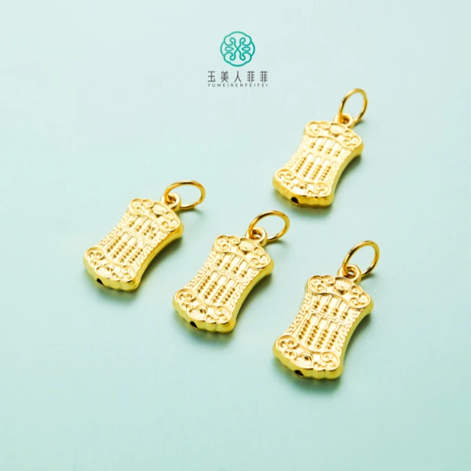 吊坠足银 石惑珠宝/足银吊坠-算盘吊坠约15*8mm-多样性发一