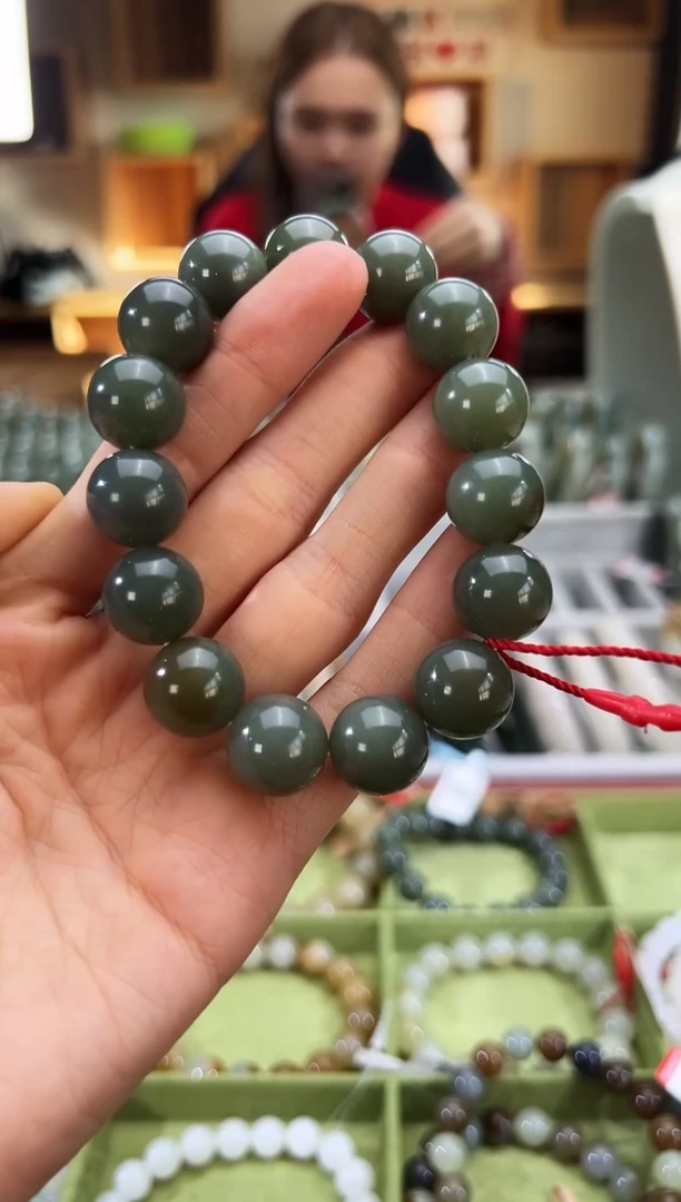 未镶嵌手串和田玉李保国矿手串卡14