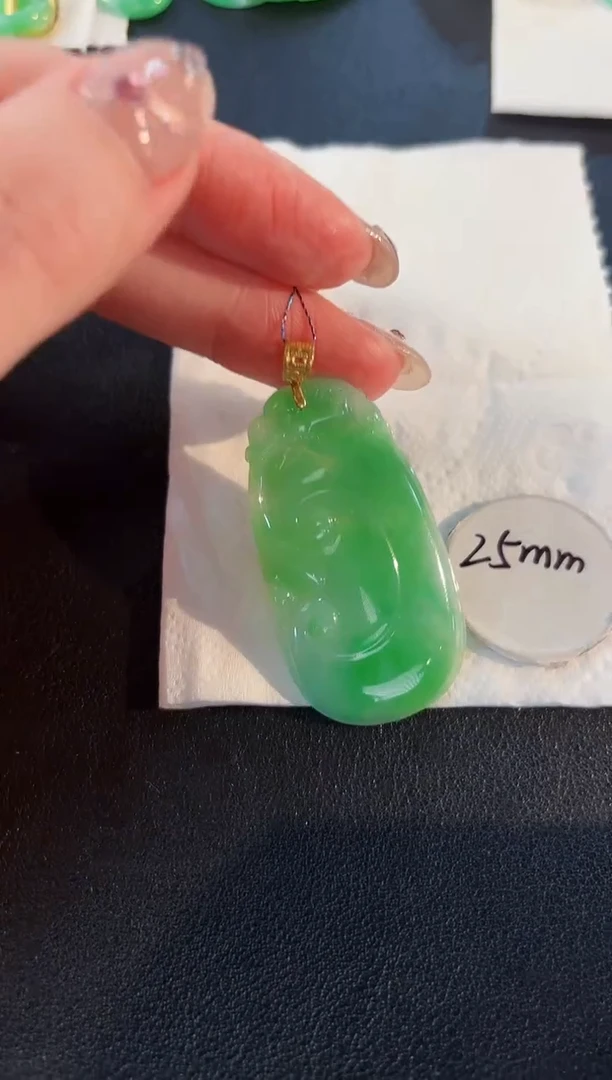 【闪购商品】翡翠颈饰18K金镶嵌缅料A货/支持复检/一件