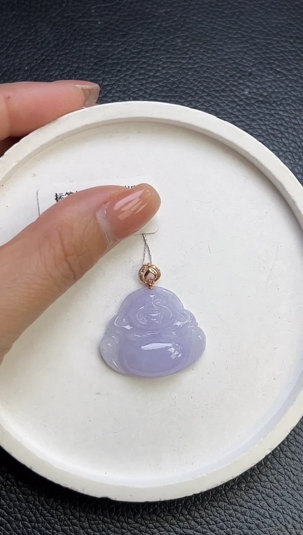 翡翠18K金镶嵌颈饰YM1068-2 佛公