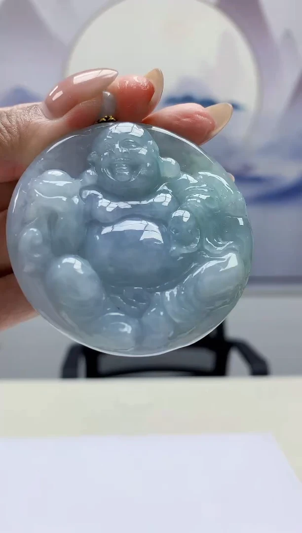 未镶嵌定制翡翠4917MM-毛货挂件124