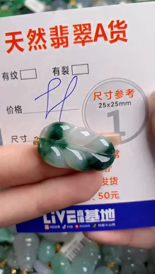 翡翠18K金镶嵌颈饰23001401