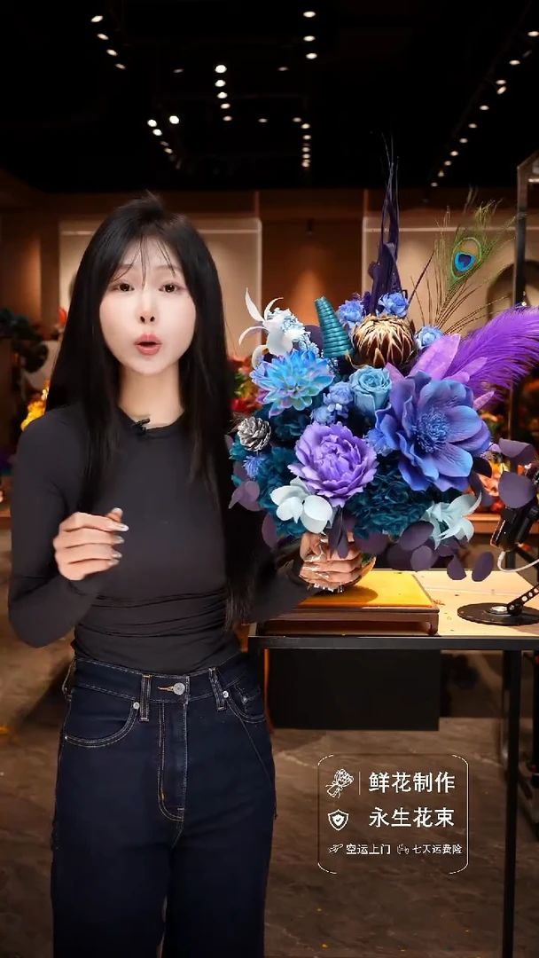 手工艺品琉璃手工花器花束空运包邮送货上门-以图片为准