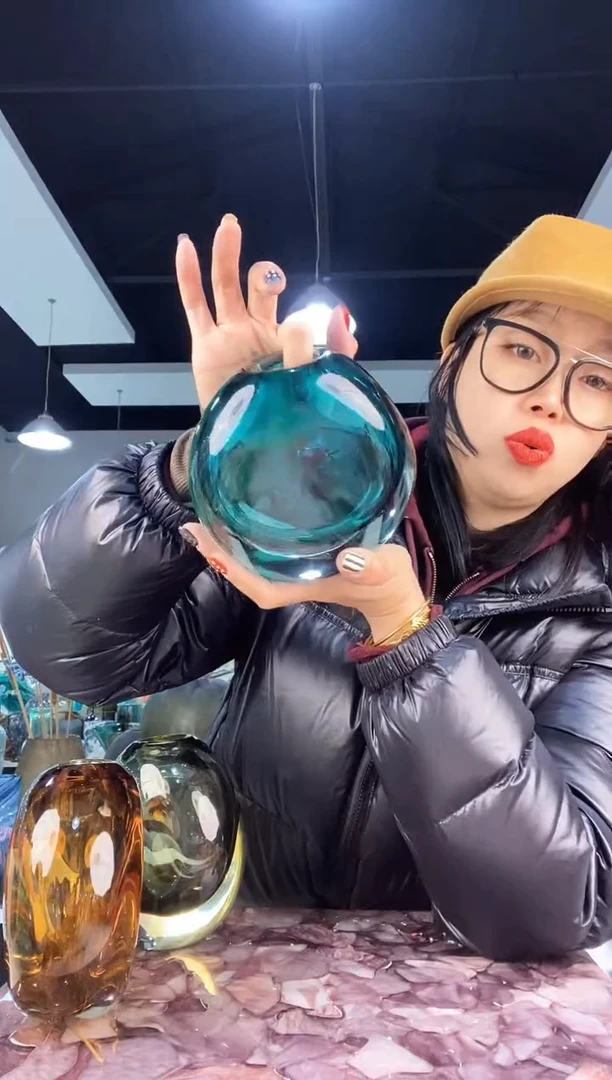 【闪购商品】琉璃慕忆家花瓶微瑕