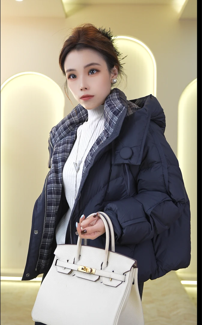 2025极寒系列新款拼格鸭绒服女款Y80