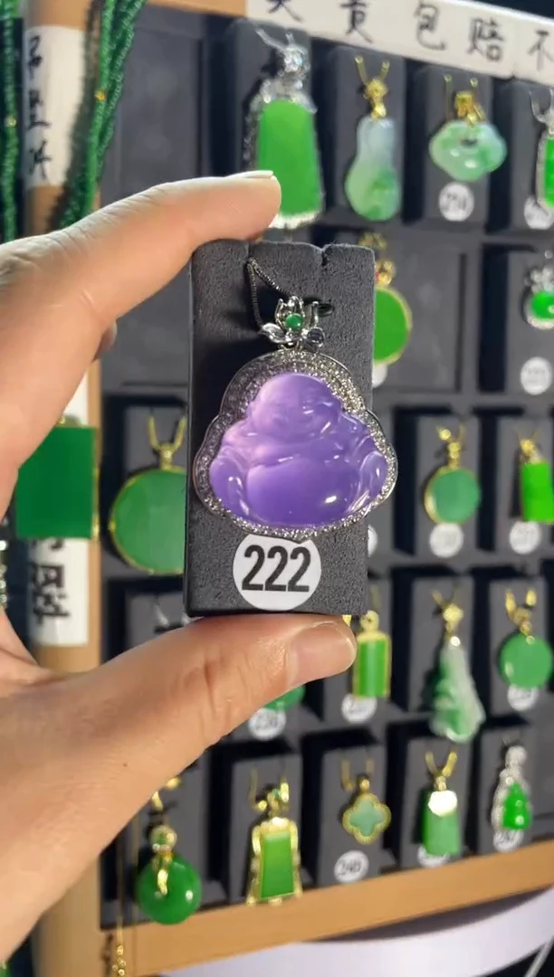 【闪购商品】翡翠耳饰银S925镶嵌222...