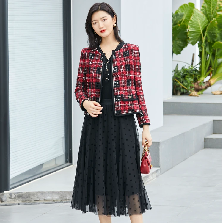 【商场同款新品】娜尔思松紧植绒花飘逸鱼尾春新款半身裙NW01336W0