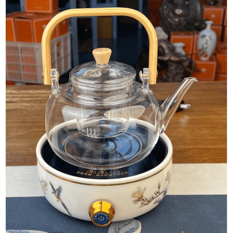 ZH1851-喜上眉梢电陶炉+玻璃提梁煮茶壶