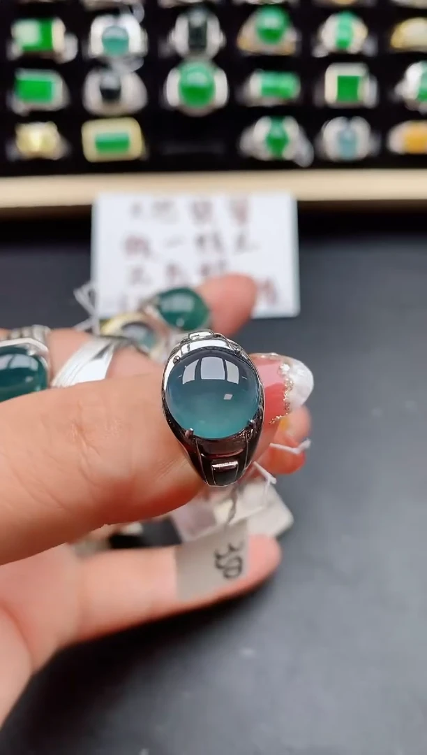 【闪购商品】翡翠戒指银S925镶嵌65865