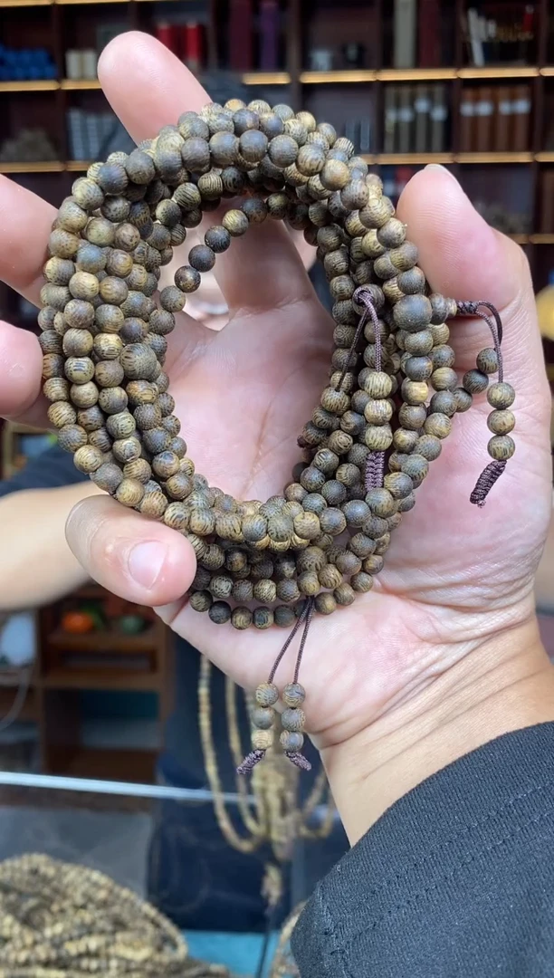 沉香手串海南一代老料05圆珠多圈手串10+多样性发一