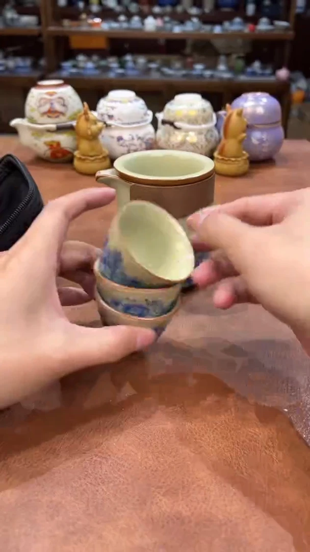 真的很便宜会开片的旅行茶具