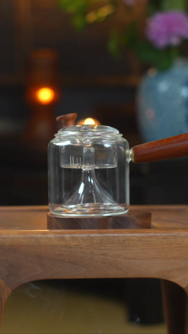 茶具侧把高硼硅玻璃煮茶烧水壶