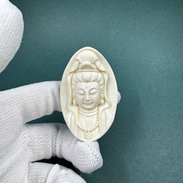 E6593天然猛犸牙雕刻件 支持鉴定 假一罚四