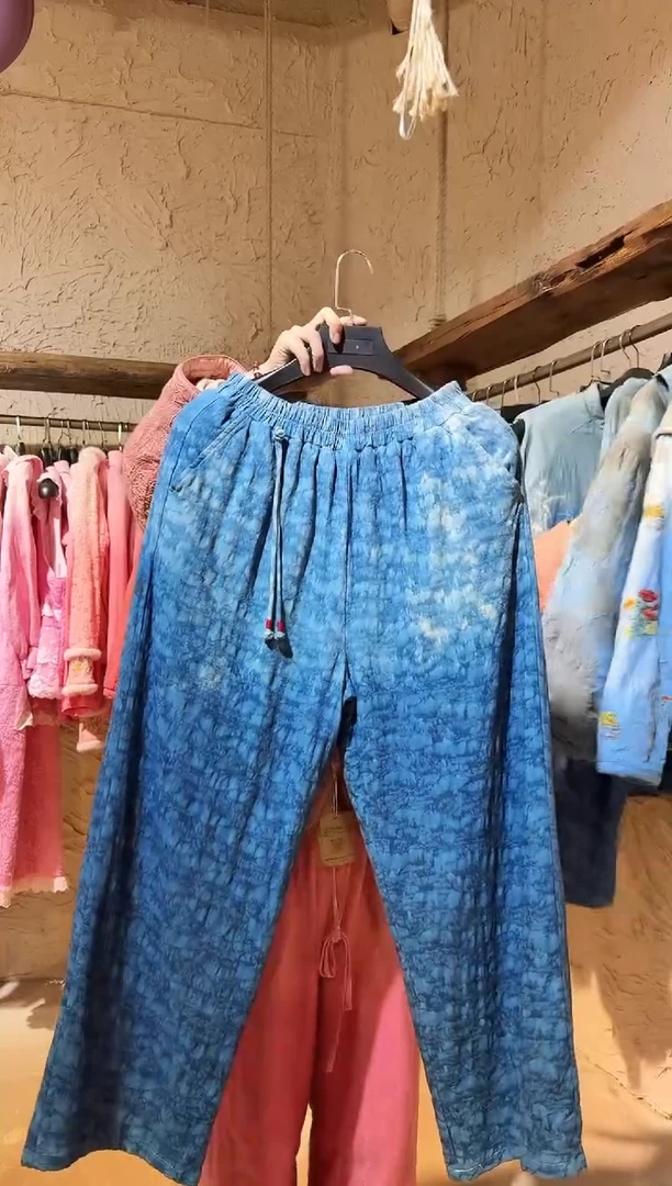 板蓝根蓝染棉裤11