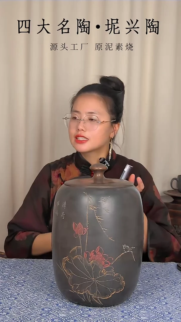 大圆柱罐4斤装手工存茶罐