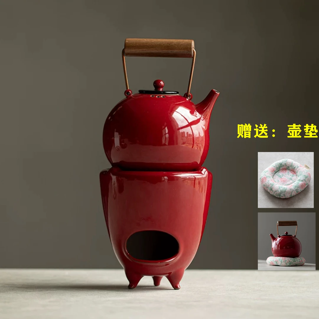 陶瓷围炉煮茶器蜡烛温茶炉小风炉酒精小炉子茶火炉功夫茶具