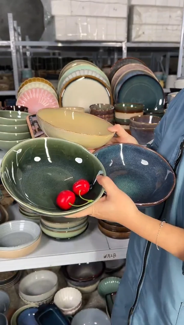 陶瓷外贸尾货瑕疵满20包邮重瑕特价孤品清仓X3菜碗组合