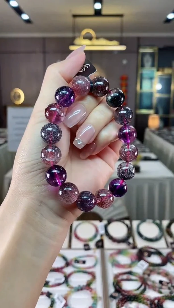 【闪购商品】水晶超七单圈手串13mm+未镶嵌（多样性发一条）hon