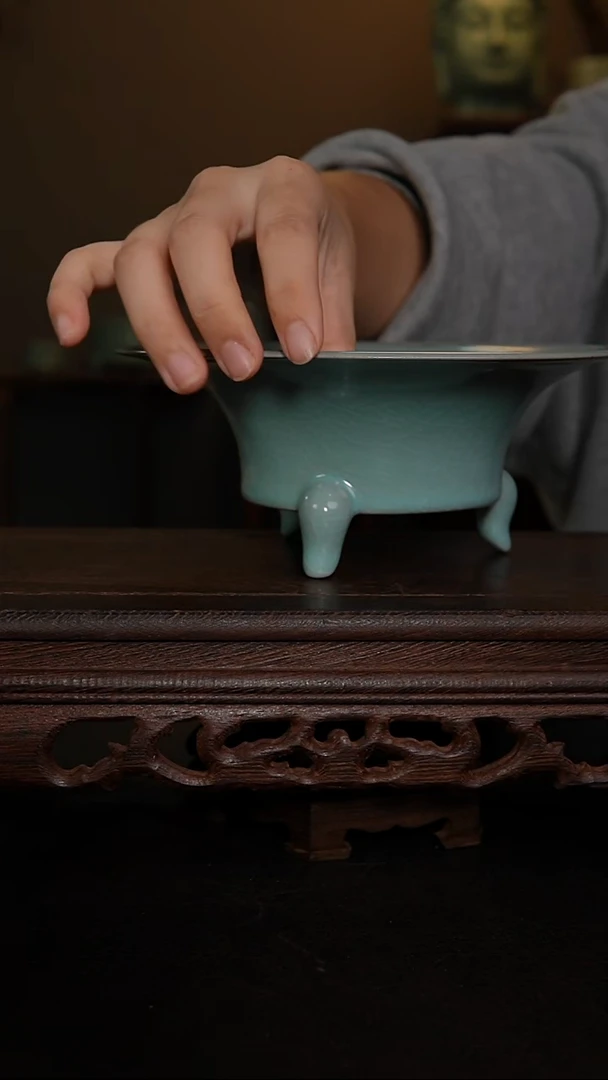 摆件仿古手工三足洗