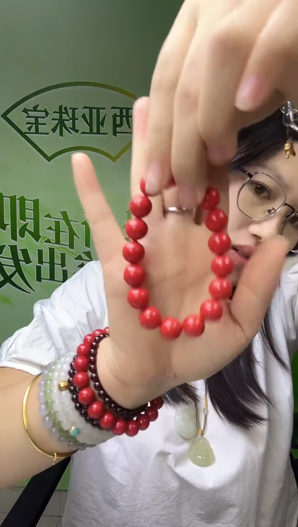 天然辰砂朱砂手串12MM男士手链