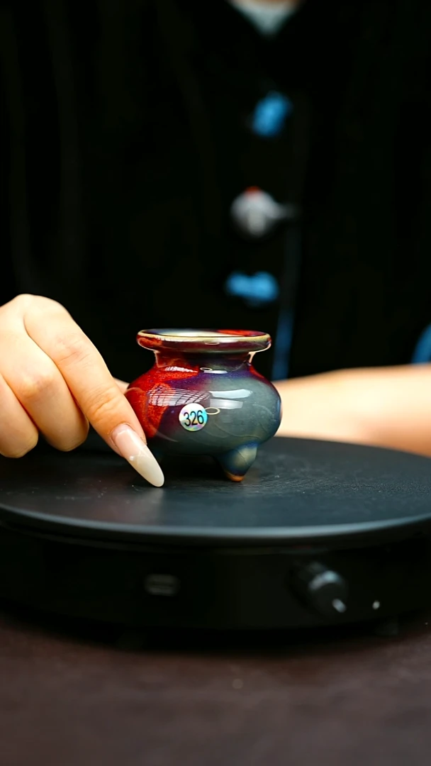 326#原矿钧瓷炉钧釉香炉