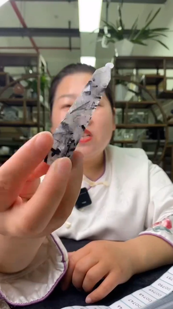 柱子未镶嵌水晶黑发晶柱子D742