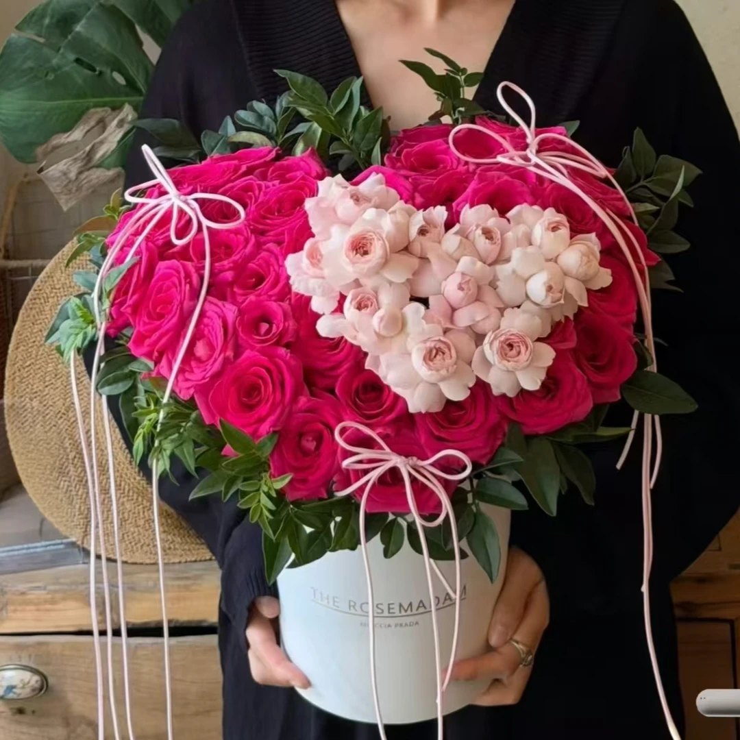 【秋日新品❤荷塘月色】33枝弗洛伊德5枝仙子之吻鲜花花束送女友爱人送闺蜜对象生日节日礼物同城花店鲜花小时达