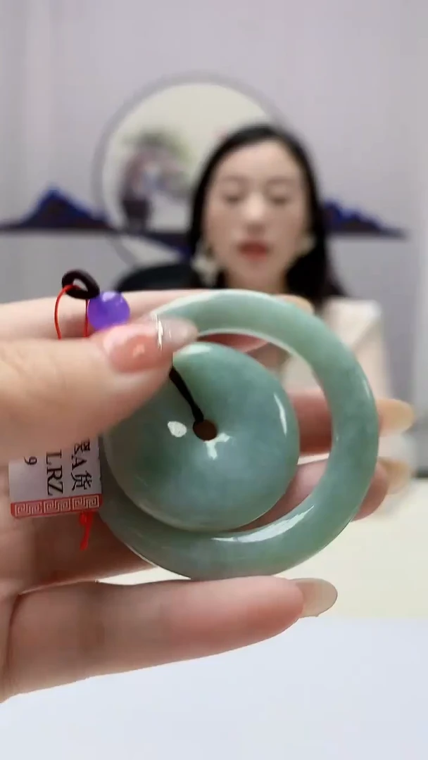 翡翠未镶嵌颈饰4852DD-JJ挂件1