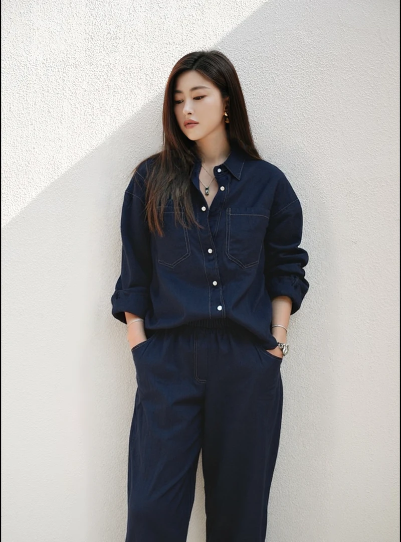 【蓝调】时尚纯色简约设计感衬衫BC0001