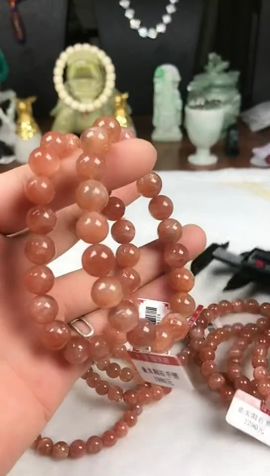 未镶嵌手链水晶太阳石手串9+