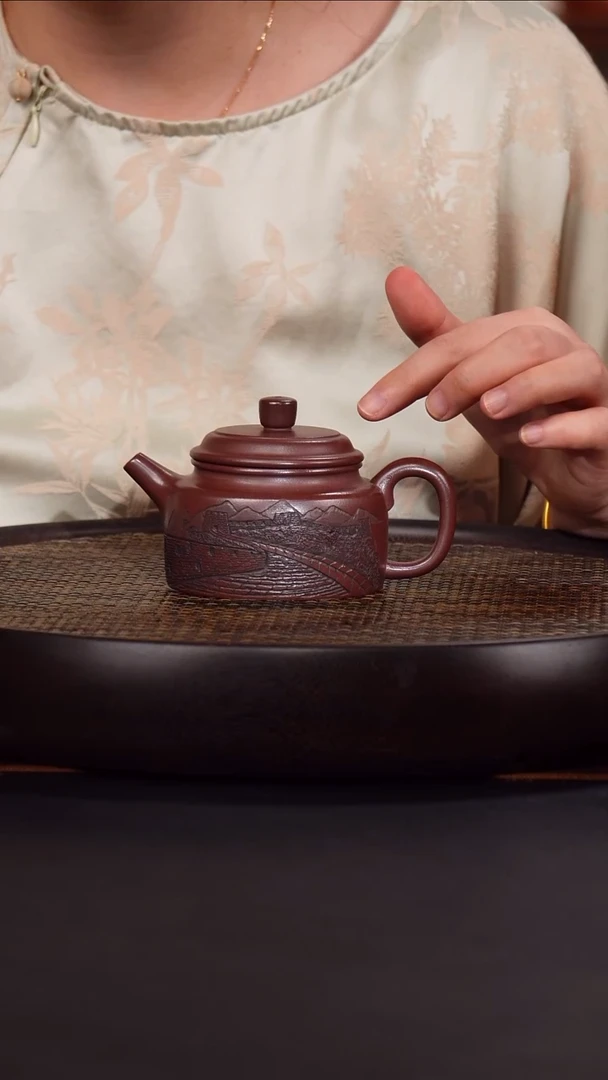茶壶紫砂GY德钟20 石红 230毫升