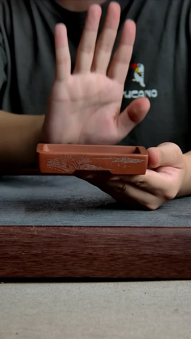 紫砂花盆10.5*7.5*1.5内径紫砂花盆