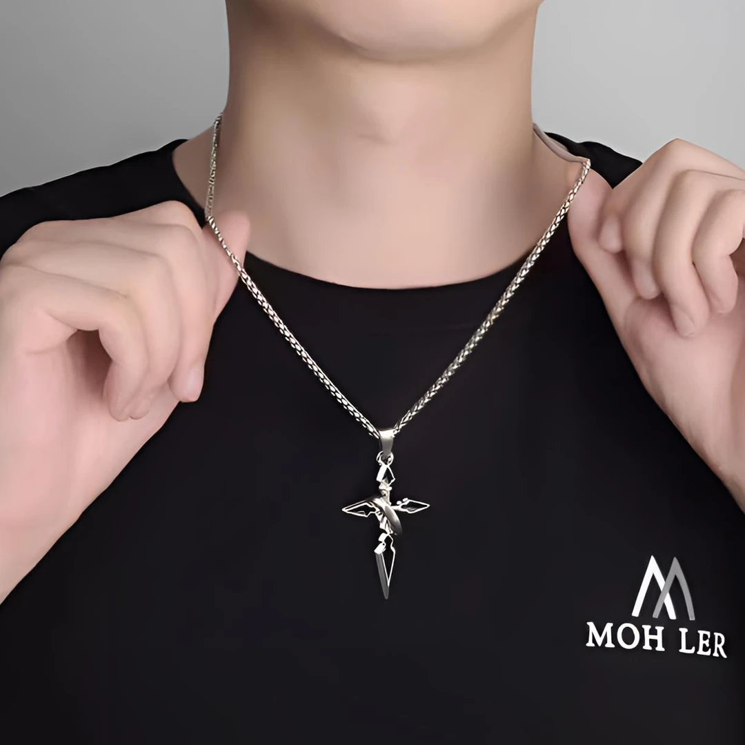 钛钢吊坠 暗黑风日韩男生配饰时尚项链复古宫廷百搭男士项链个性