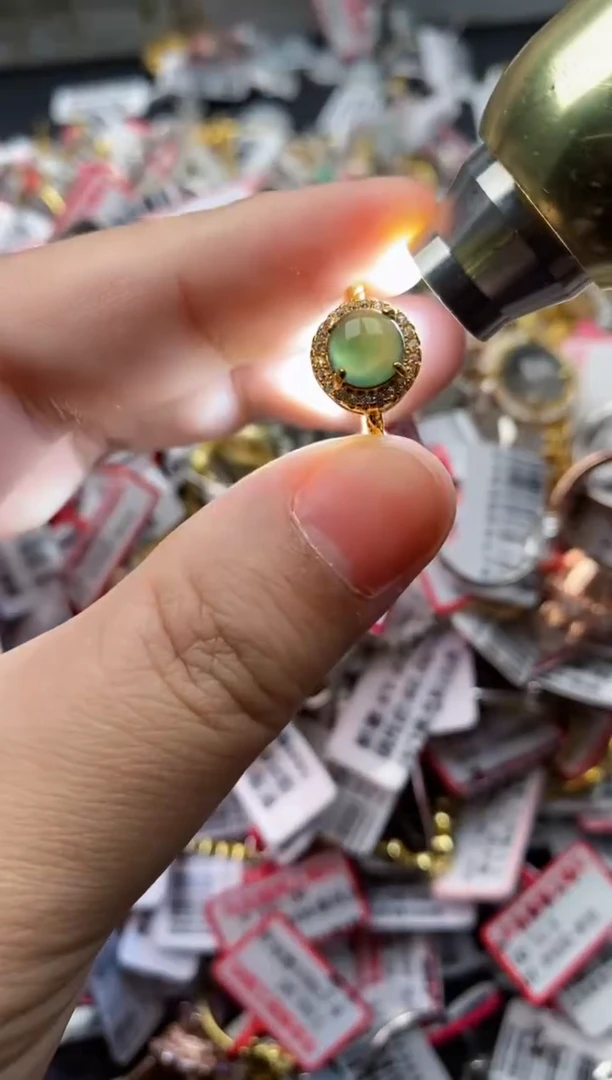 【闪购商品】翡翠戒指银S925镶嵌55555---6