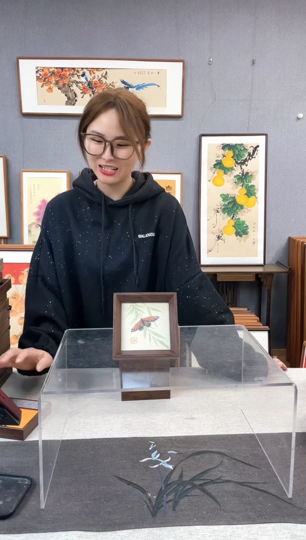 【闪购商品】国画5寸-小摆台作品-蝴蝶