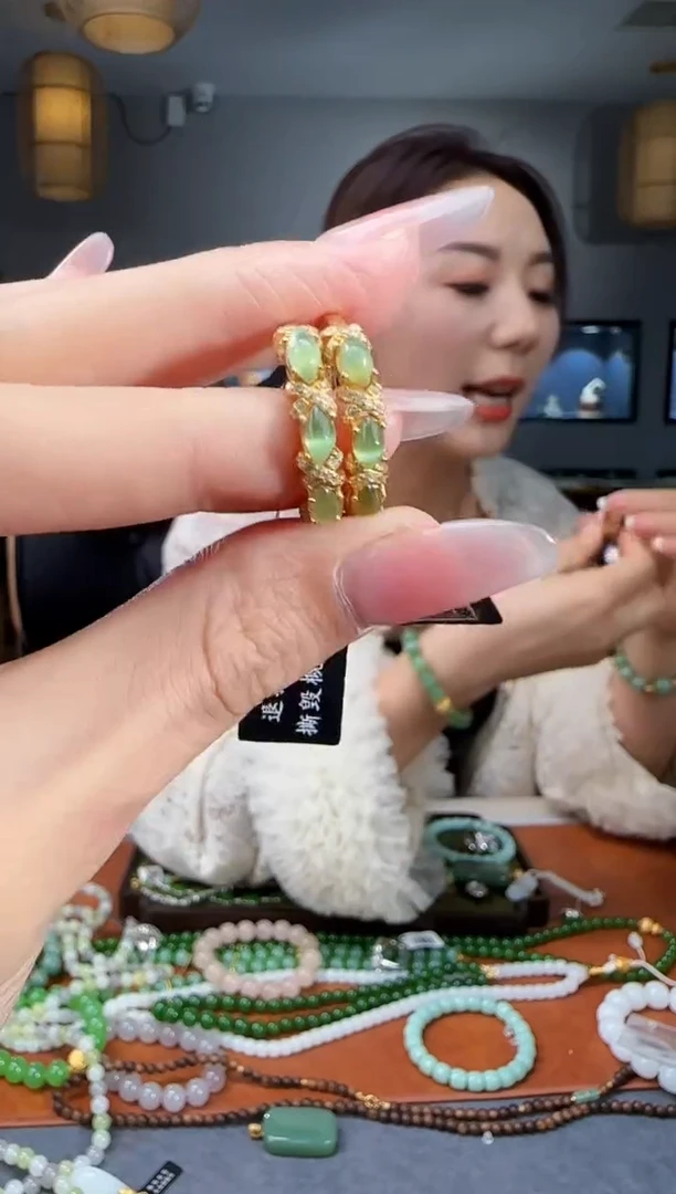 银S925镶嵌戒指和田玉多样性发货 拍一发一