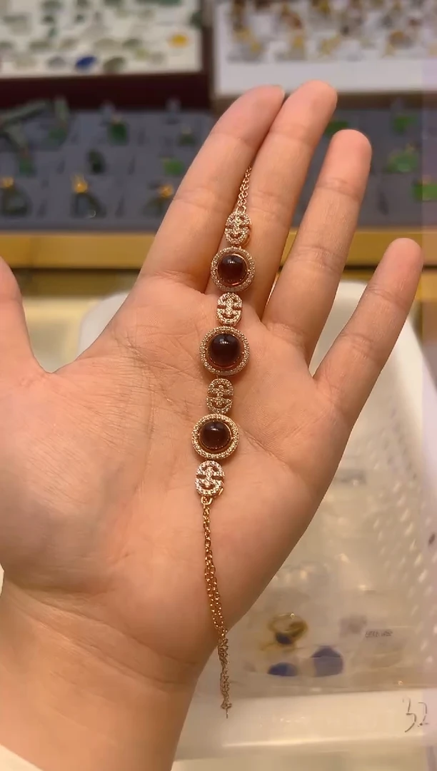 【闪购商品】血珀手链银S925镶嵌30/////////