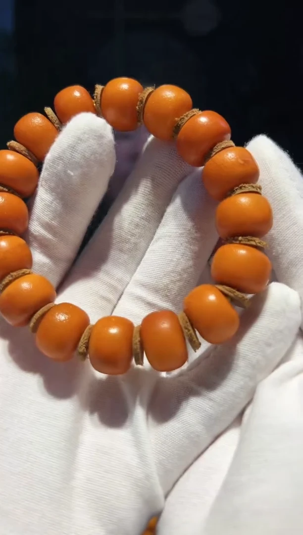 未镶嵌蜜蜡手串单圈16左右