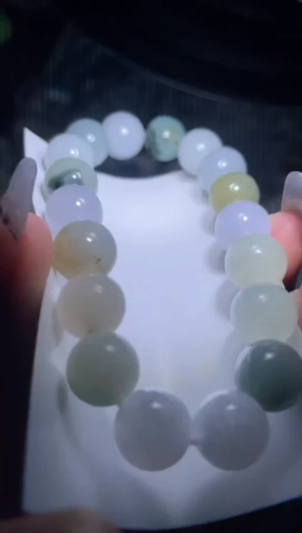 定制翡翠未镶嵌天然缅甸A货翡翠手串5