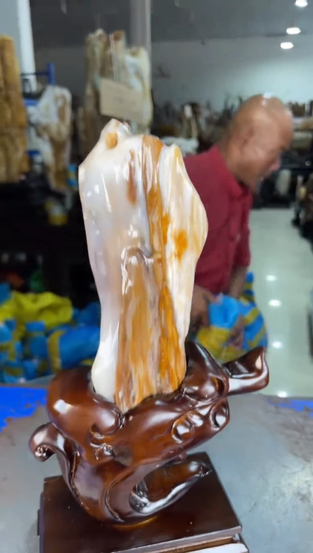 未镶嵌摆件硅化玉10